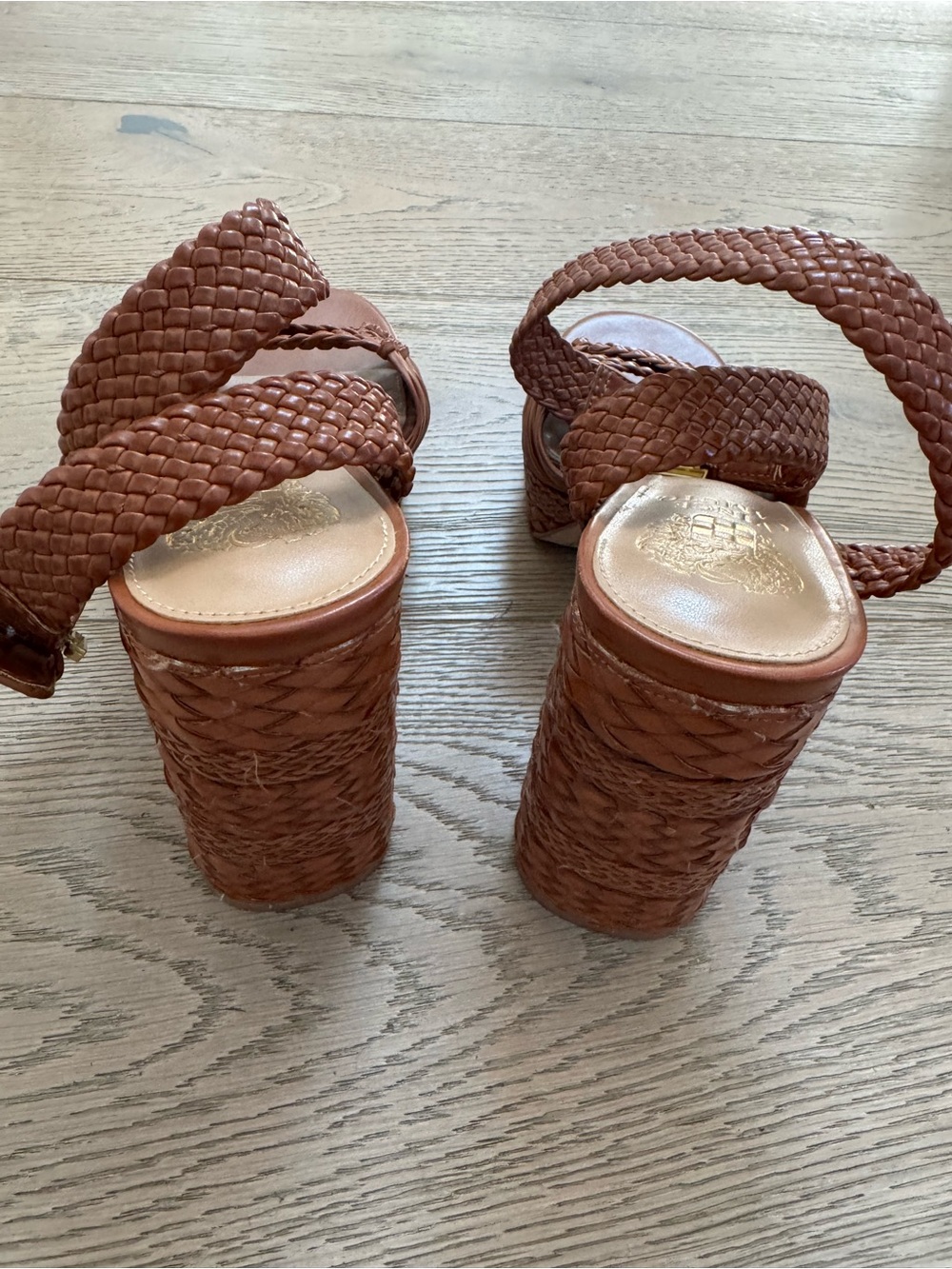 Vince Camuto Woven Leather Platform Sandal in Brown - Picture 6 of 7